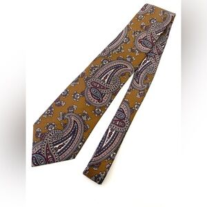 Christian Dior Monsieur Men's Indigo Paisley Italian Silk Tie